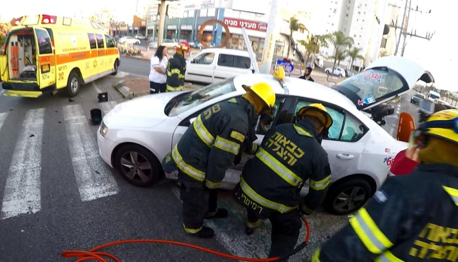 תאונה קשה בצומת אלטלנה ומנחם בגין