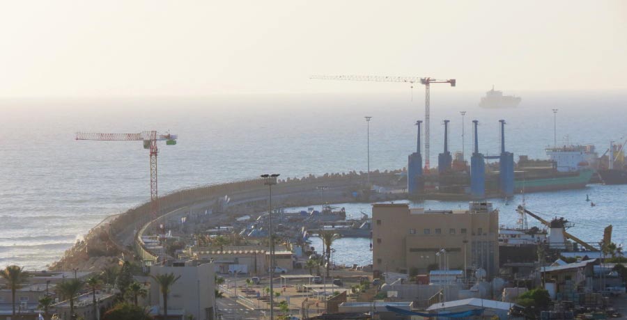 תמונת הכניסה של נמל אשדוד