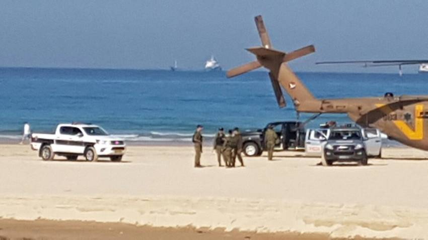 שמירה אדוקה סביב מסוק היסעור שלא רוצה לעזוב את אשדוד