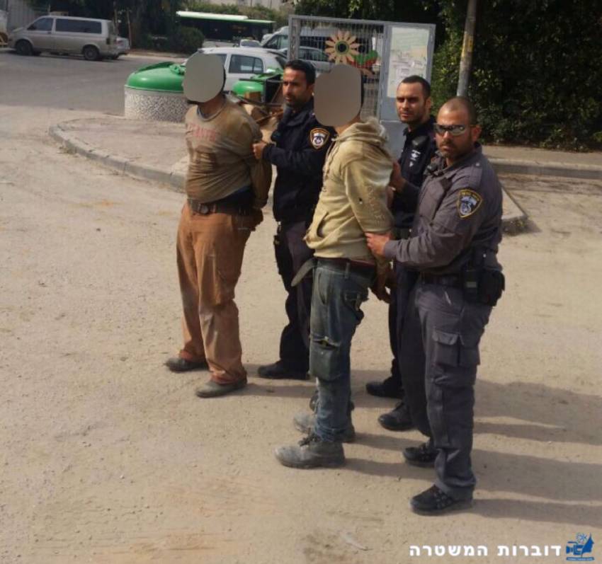 לוחמי מג"ב וצוות השיטור העירוני פשטו על אתרי הבניה ועצרו חמישה שבחי"ם