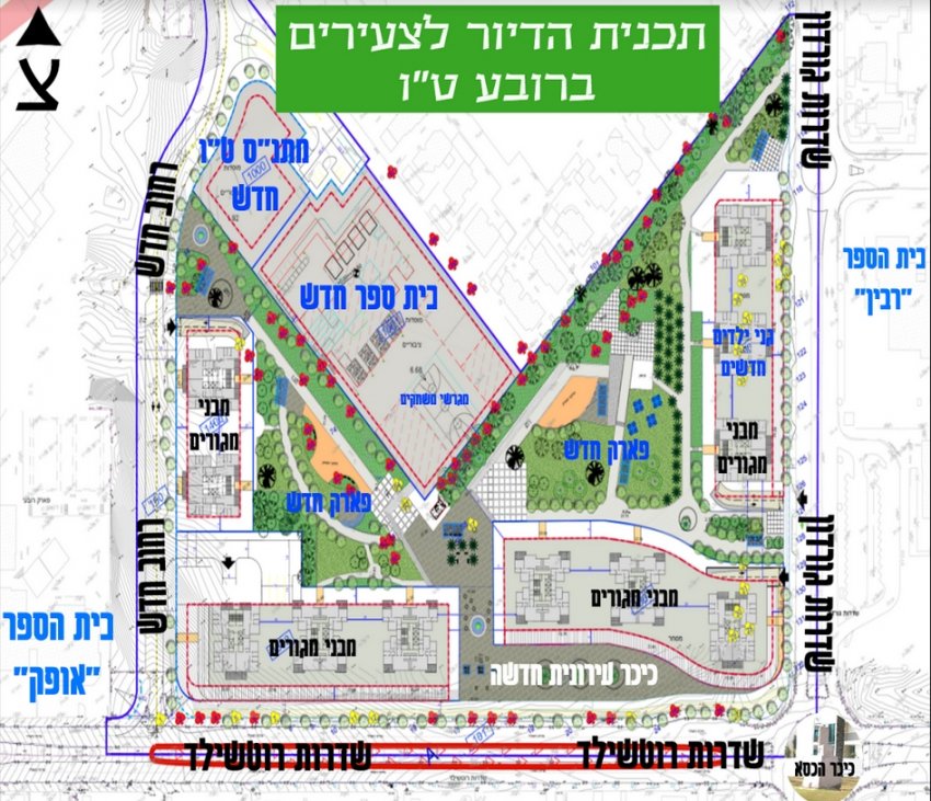 חשיפה ראשונה לתוכנית המגורים ברובע ט"ו לצעירים