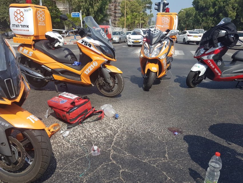הולכת רגל נפצעה בתאונת דרכים