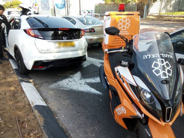 ניידת פיקוח הייתה מעורבת בתאונה - פצוע במקום