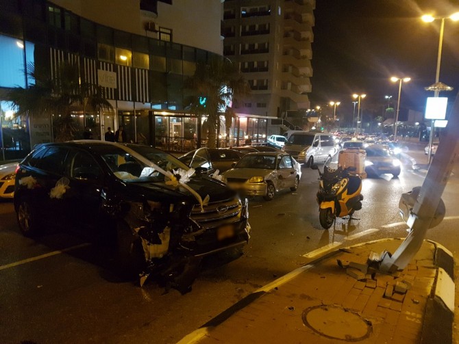 כלה ביום חופתה ושתי חברותיה נפצעו בתאונת דרכים באשדוד