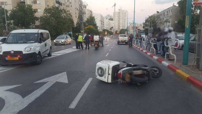 חשד לפגע וברח: רוכב אופנוע נפצע בתאונת דרכים
